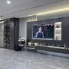Vách tivi hiện đại kết hợp tủ rượu