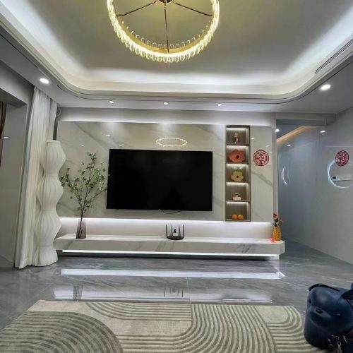 Vách tivi phòng khách hiện đại VH08