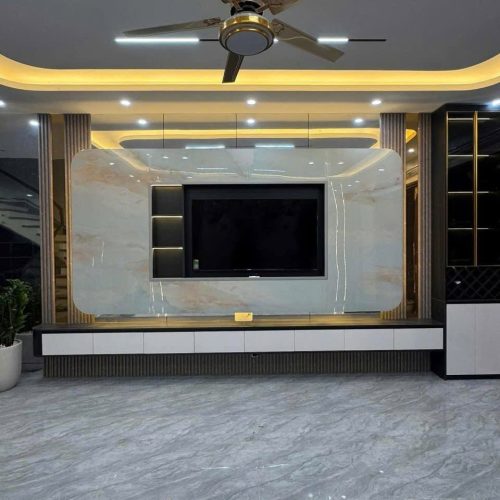 Vách tivi phòng khách hiện đại VH16