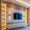 Vách tivi phòng khách hiện đại VH18