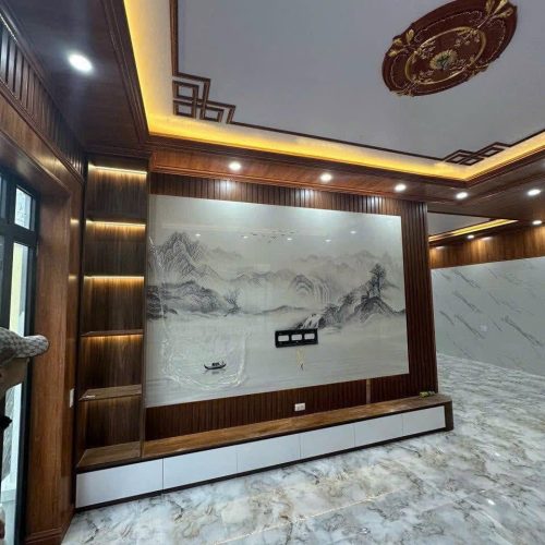 Vách tivi phòng khách hiện đại VH24