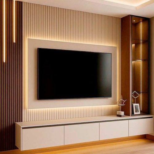 Vách tivi phòng khách hiện đại VH27