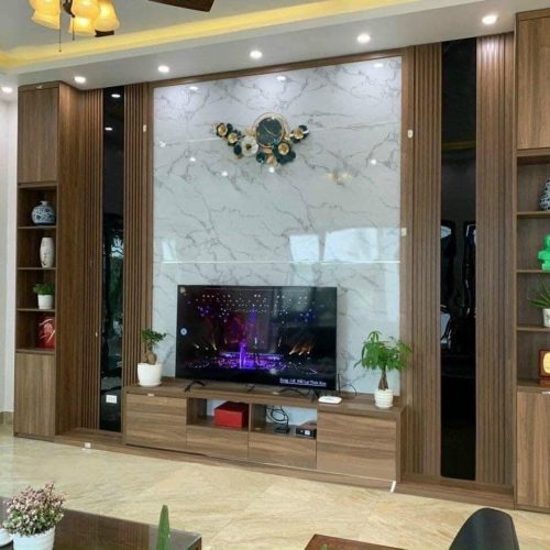 Vách tivi phòng khách hiện đại VH33